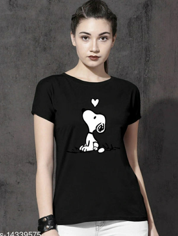Women's Ravishing T-shirt | Trendy Printed T-shirt  - Black,  ,  