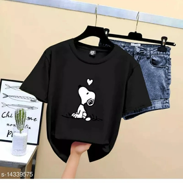 Women's Ravishing T-shirt | Trendy Printed T-shirt  - Black,  ,  