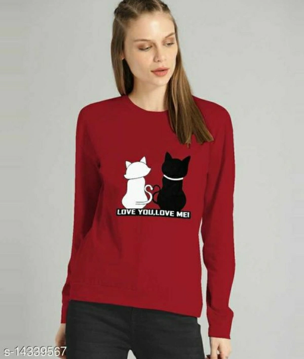 Women's Comfy T-shirt | Fashionable women's Wear - S , M , L , XL, Maroon, Free Delivery