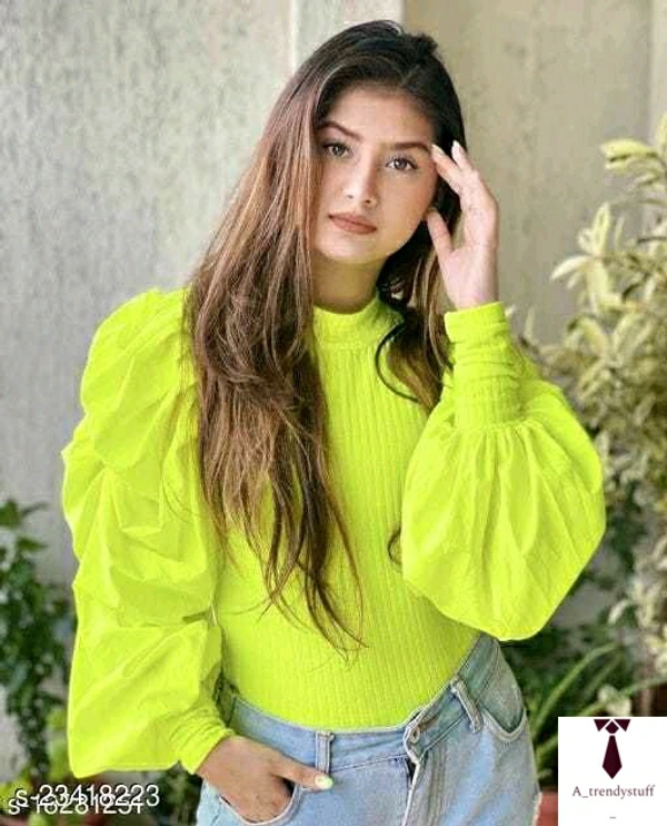 Pretty Sensational Women's Tips & Tunics at ₹199 - Lime , Free Delivery, XS , S , M , L , XL 