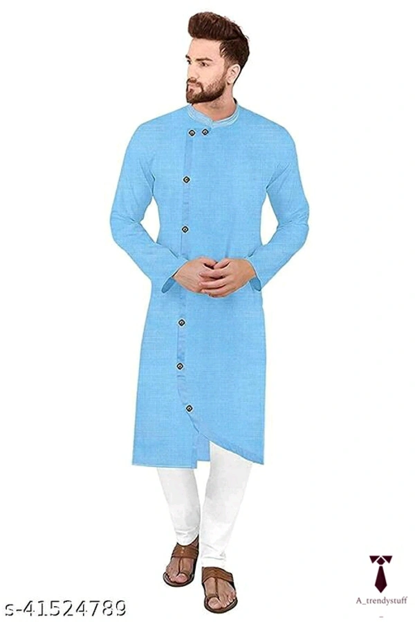 Elegant Men Kurta Set at ₹ 349 - Sky Blue, Free Delivery, M , L , XL , XXL