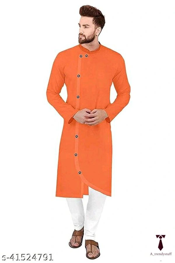 Elegant Men Kurta Set at ₹ 349 - Orange, Free Delivery, M , L , XL , XXL