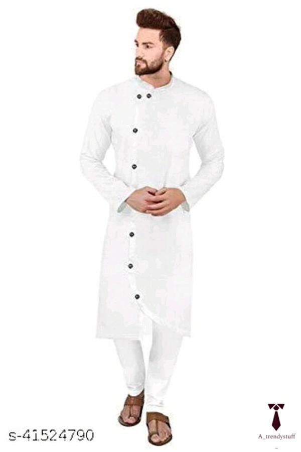 Elegant Men Kurta Set at ₹ 349 - White, Free Delivery, M , L , XL , XXL