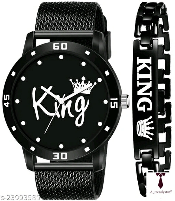 Stylish Analogue Watch For Men | Stylish Design Watch For Men  - King Black, Free Delivery, Free Size