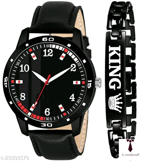 Stylish Analogue Watch For Men | Stylish Design Watch For Men  - Free Size, King Black, Free Delivery