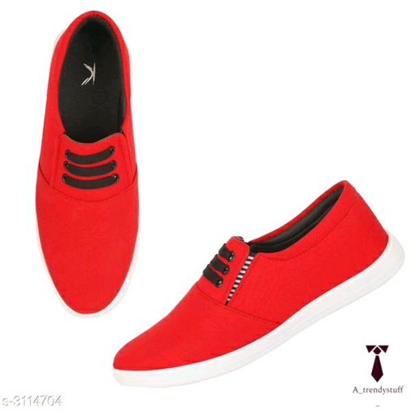 Stylish Men's Fabric Shoes | Casual Shoes For Men  - Red , Free Delivery,  IND-6 , IND-7 , IND-8 , IND-9 , IND-10