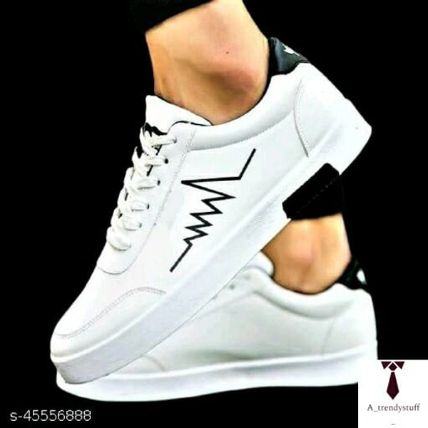 Heartbeat Style Shoes | White Sneakers For Men | Footwear For Men - IND-6,  ,  