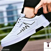 Heartbeat Style Shoes | White Sneakers For Men | Footwear For Men - IND-6,  ,  