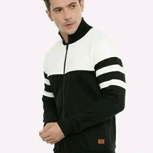 Full Sleeve Men's Jacket | Cotton Blend Men's Jacket - Black collar, Free Delivery, S , M , L , XL