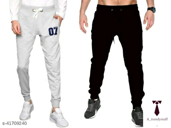 Comfy Men's Track Pants | Multicolored Track Pants - Grey 07 & Black, Free Delivery, 26 , 28 , 30 , 32 , 34 , 36