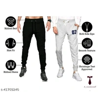 Comfy Men's Track Pants | Multicolored Track Pants - Grey 07 & Black, Free Delivery, 26 , 28 , 30 , 32 , 34 , 36