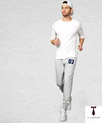 Comfy Men's Track Pants | Multicolored Track Pants - Grey 07 & Black, Free Delivery, 26 , 28 , 30 , 32 , 34 , 36