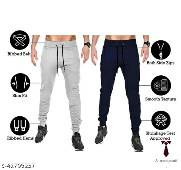 Comfy Men's Track Pants | Multicolored Track Pants - Grey & Blue , Free Delivery, 26 , 28 , 30 , 32 , 34 , 36