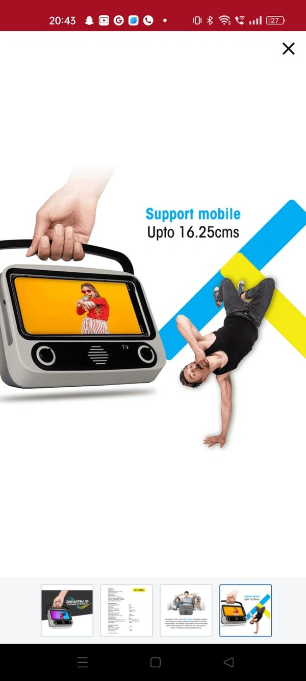 Zebronics Mini Tv  - Black