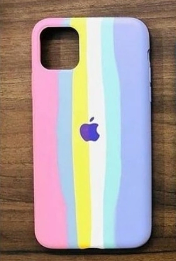 I PHONE 11 RAINBOW BACK COVER - pink