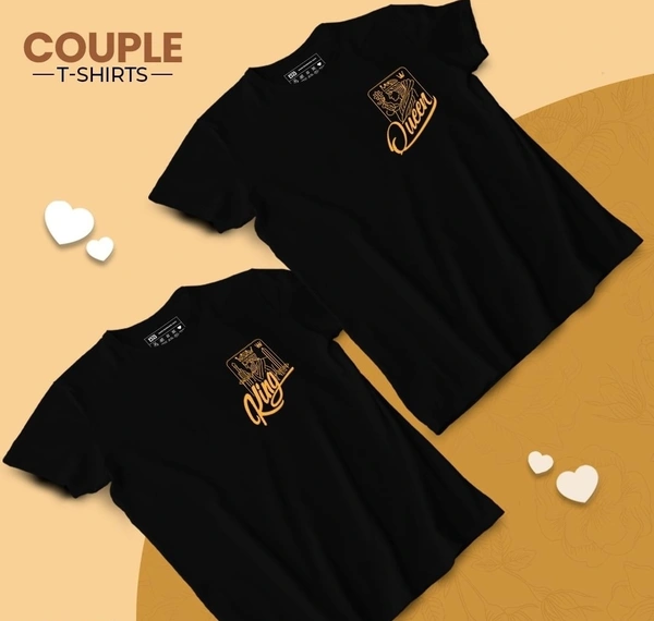 KING or QUEEN COUPLE TEE - Black, X