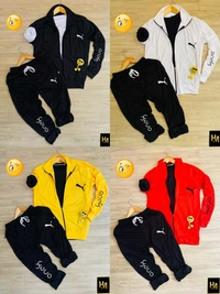 PUMA ONEX  DRYFIT ZIPPER TRACKSUIT  - Black and yellow, L