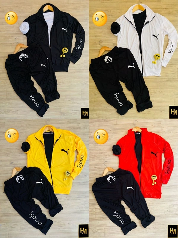 PUMA ONEX  DRYFIT ZIPPER TRACKSUIT  - Black and yellow, L