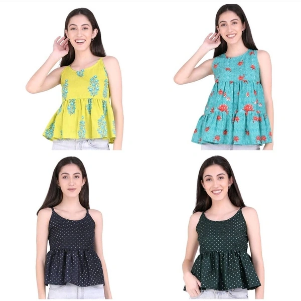 Classy Elegant Women Tops  - Soft Green, X