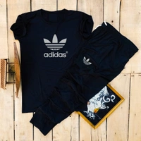 ADDIDAS Adidas T-SHIRT + LOWER - Black, Xl