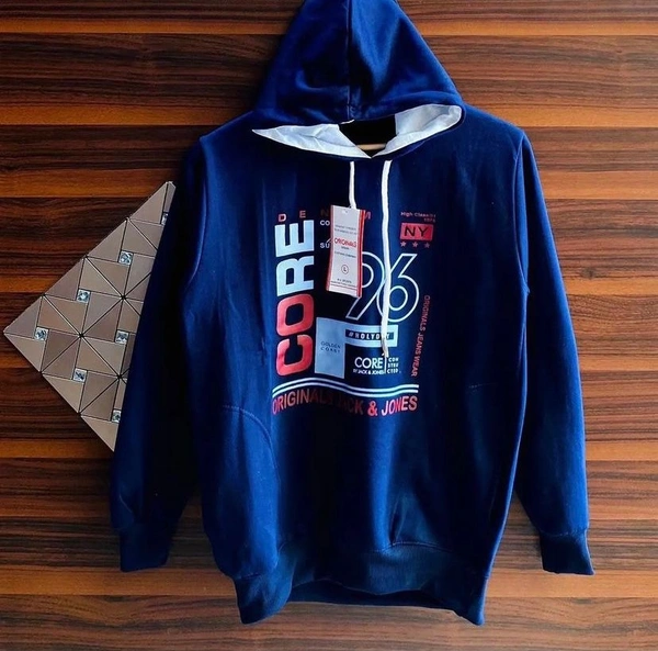  Jack and Jones sleeves hoodie - Navy Blue, Xl