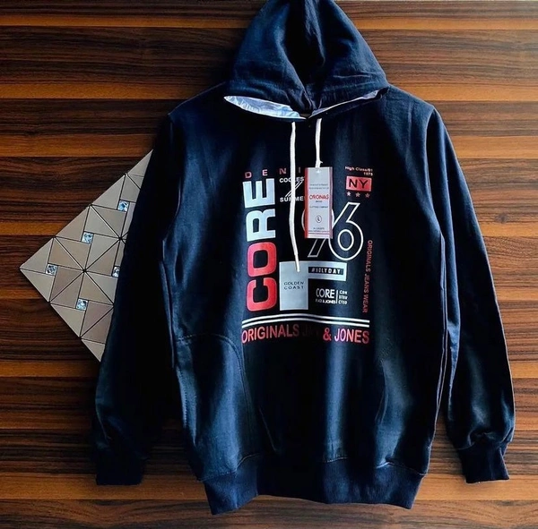  Jack and Jones sleeves hoodie - Navy Blue, Xl