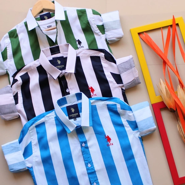 Uspolo ASSN SHIRTS - White+Green, M