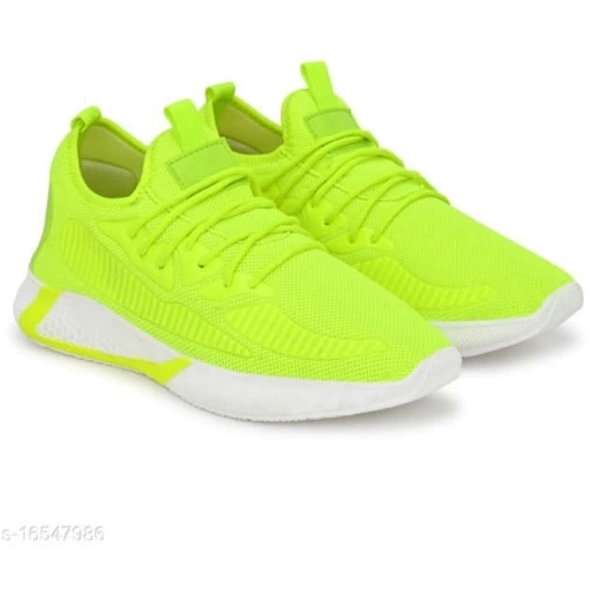 Trendy Men's Canvas Sport Shoes - Green, IND-7
