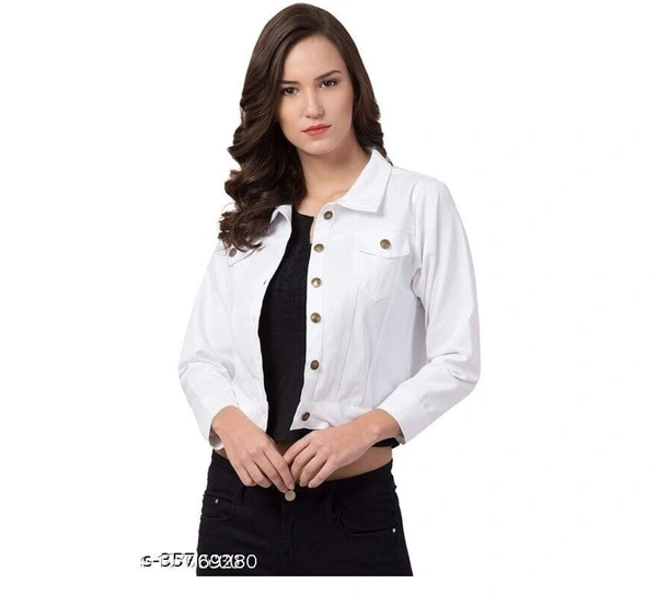 Stylish Revishing Women Jacket & Waistcoat - White, Xl