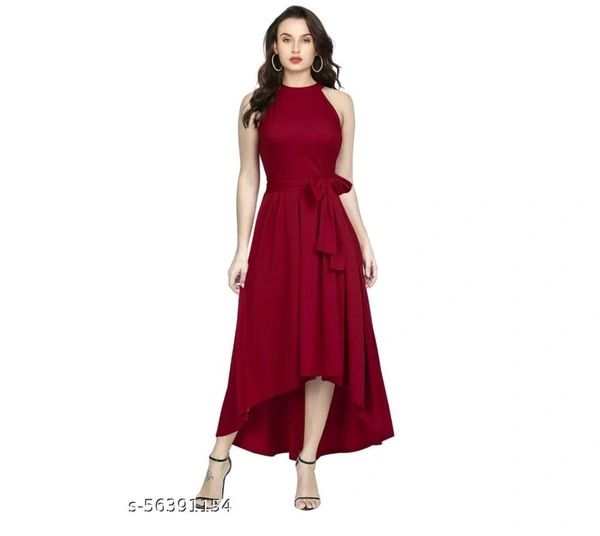 Women Wersturn Wear-Dress - 68, Red, M