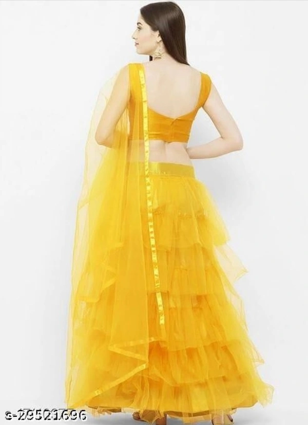 Alisha Ensemble Women Lehenga - yellow, free, Semi stitched
