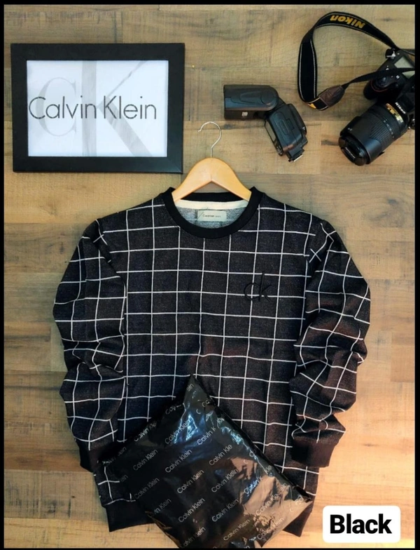 Ck. Men's Sweatshirt with Hight  - Black, 0.0, Xxl