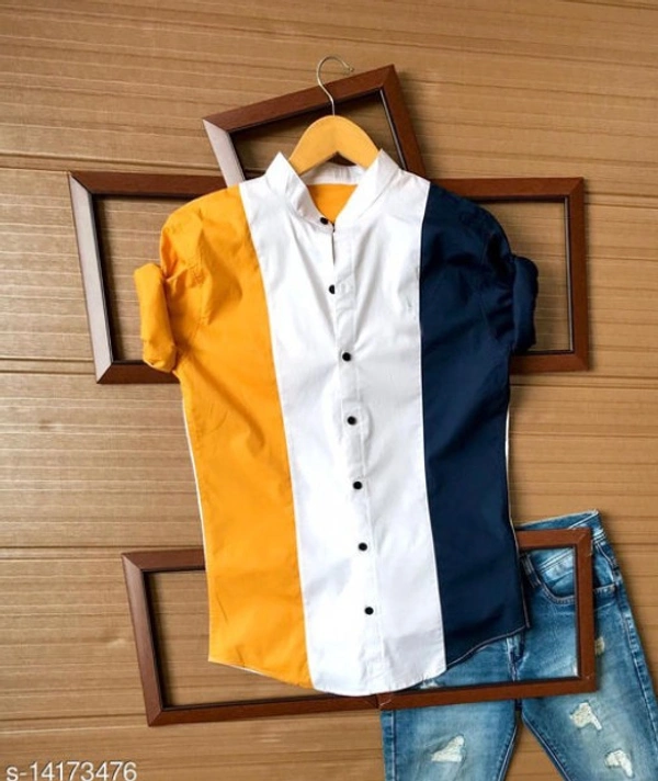 Comfy Latest Men Shirts - yellow blue, 00, m