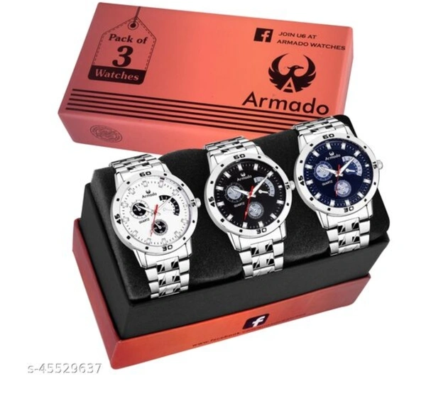 Armado Modern Men Analog Watches - Blue, black, white, free size