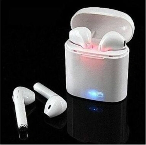 i-7 hifi sound service earbud  Bluetooth Headphones & Earphones  - White, Free size