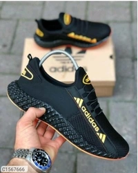 Men's Running Sports Shoes - Black yellow, 9