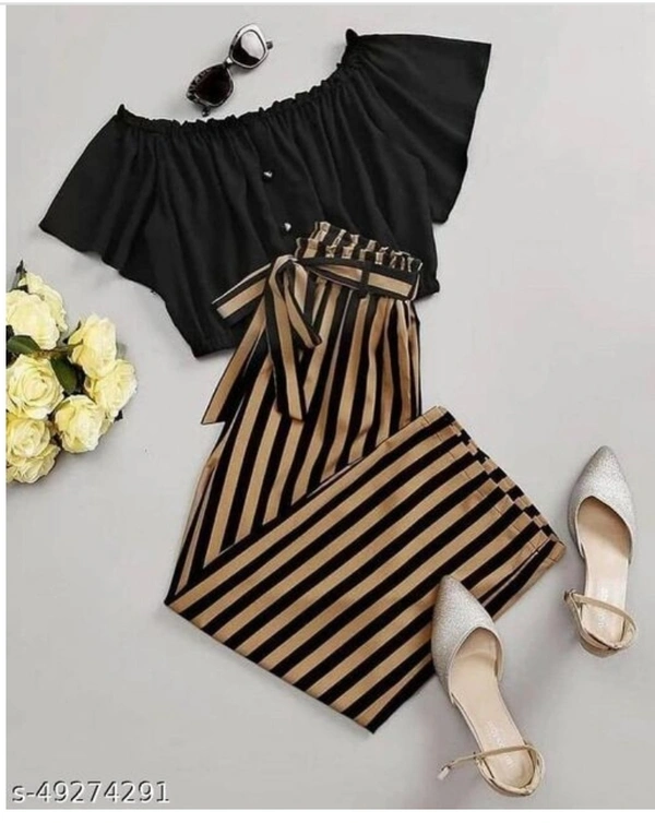 Stylish Modern Women Top & Bottom Sets - green, 0, Free size