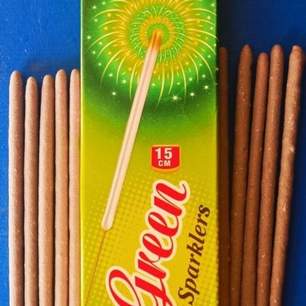 15cm Green Sparklers (1 Box 10 Pcs)