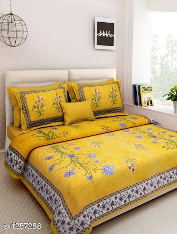 Exclusive Eva Stylish Pure Cotton Double Bedsheets - Green, Queen