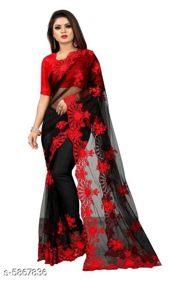 Designer  Women's Saree - Black, Free Size