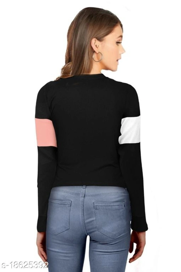 Full Sleeves ColorBlock Peach Crop Top (20"Inches) - M