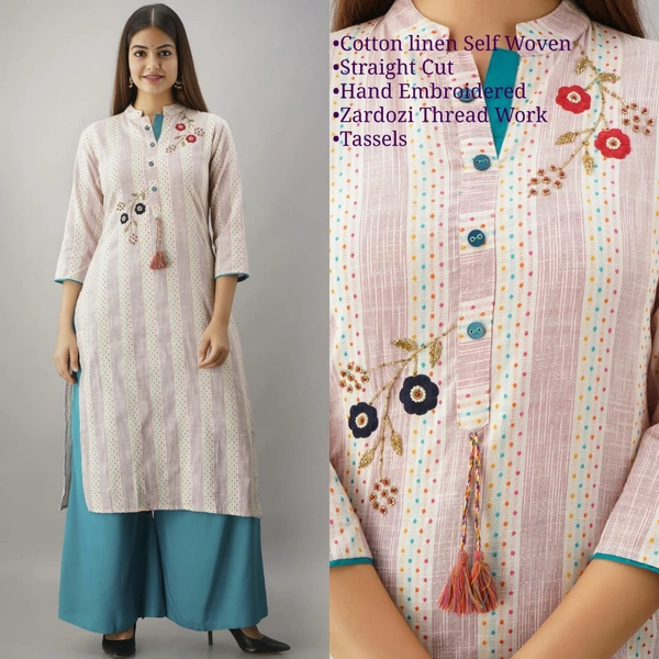 Exclusive Cotton Linen Kurti - M