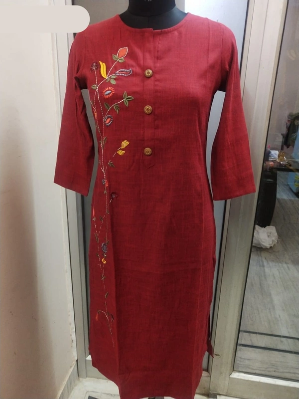 Fabulous Embroidery Rayon Kurti - XL