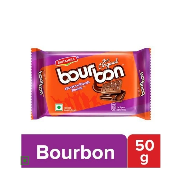 Bourbon - The Original Choco Creme Sandwich Biscuit, 50 g - Pouch