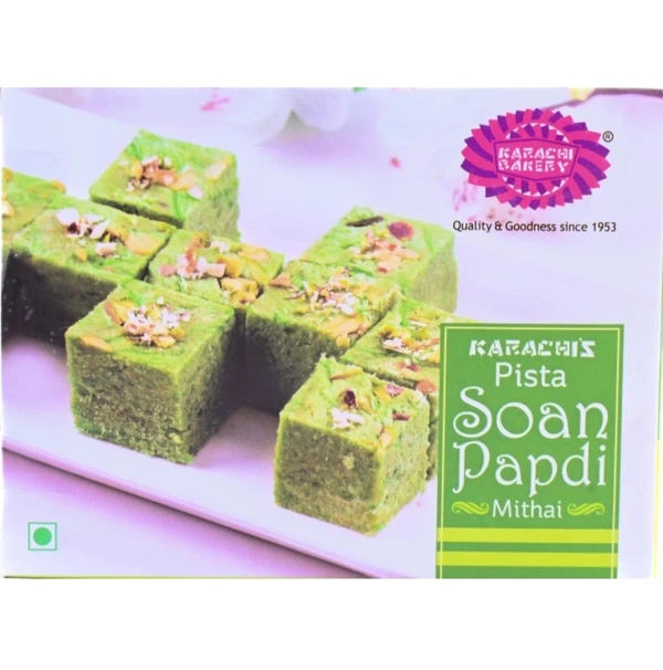 KARACHI BAKERY Pista Soan Papdi Mithai Box (200 g)