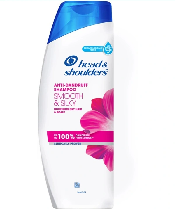 HEAD & SHOULDERS Smooth and Silky ShampooAnti-Dandruff Shampoo for All-Hair Types (180 ml)
