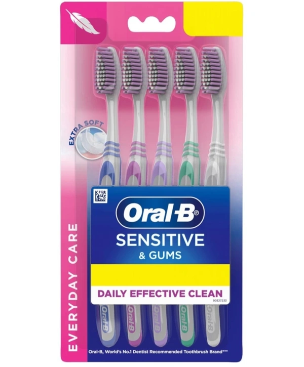 Oral-B Sensitive & Gums - Everyday Clean Extra SoftToothbrush (5 Toothbrushes)
