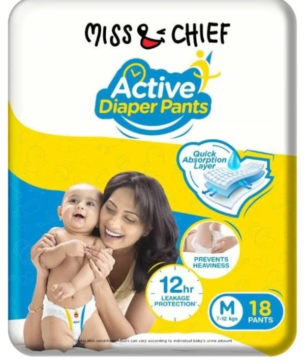 Miss & Chief Active Diaper Pants - M (18 Pieces)