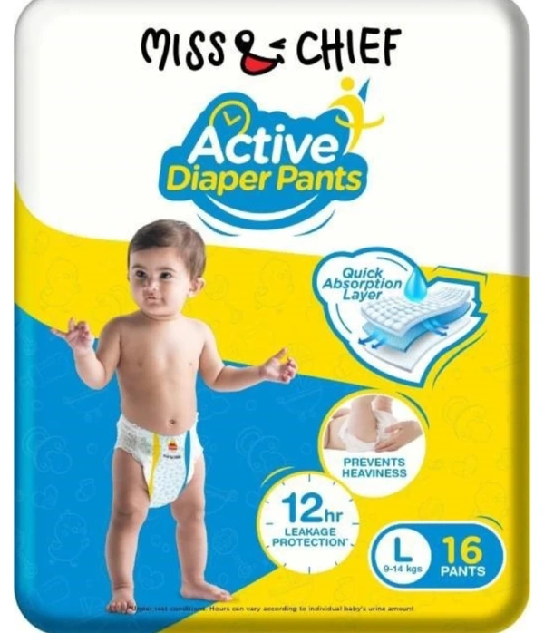 Miss & Chief Active Diaper Pants - L (16 Pieces)