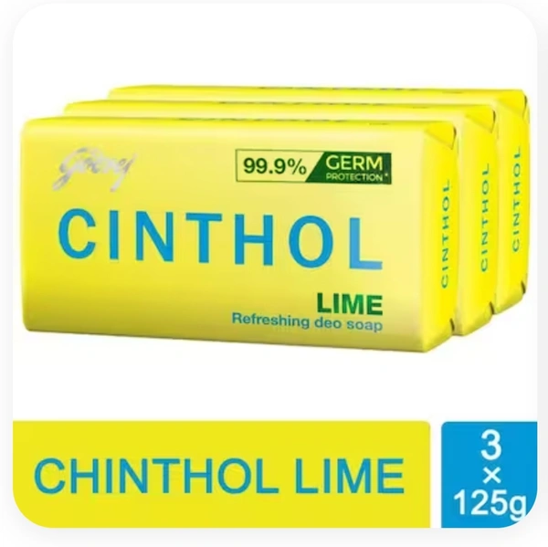 Cinthol Lime Refreshing Deo Soap 125 g (Pack of 3)